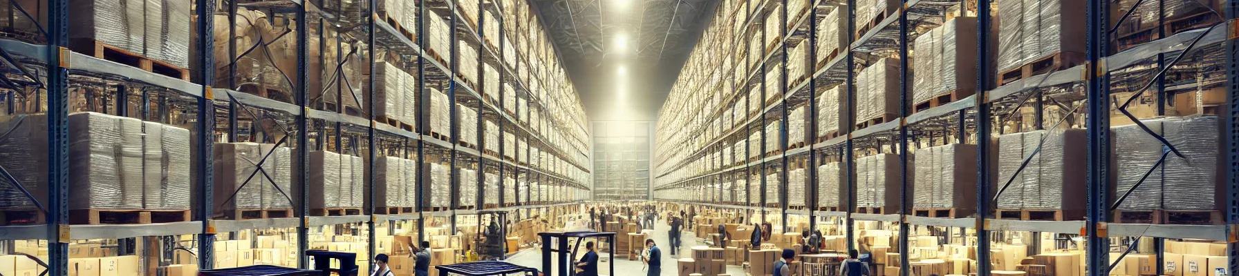 Busy Warehoue with Humanoids